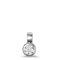 Pendentif Or blanc 9K Zircone Ø5.5 mm-609825