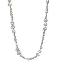 Collier Acier inoxydable Cristal gris perle d'eau douce 90 cm-609920