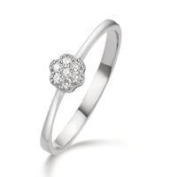 Bague Or blanc 18K Diamant 0.06 ct, 7 Pierres, w-si-609967