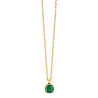 Collier Or jaune 18K Émeraude 0.22 ct 42 cm-609969