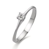 Solitär Ring 750/18 K Weissgold Diamant 0.09 ct, w-si-609973