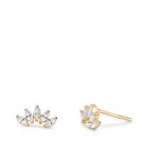 Ohrstecker 375/9 K Gelbgold Zirkonia 10 Steine-610010
