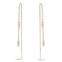 Durchziehohrhänger 375/9 K Gelbgold Süsswasserzuchtperle, 12 Perlen, 2.5 mm-610061