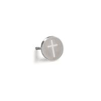Clous d'oreille à l'unité Acier inoxydable Croix Ø8 mm-610206