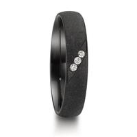 Partnerring Zirkonium Diamant 0.045 ct, 3 Steine, w-si-610277