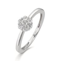 Fingerring Silber Zirkonia 7 Steine rhodiniert-610318