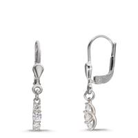 Pendant d'oreilles Argent Zircone 6 Pierres Rhodié-610327