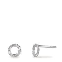 Ohrstecker Silber Zirkonia 16 Steine rhodiniert Ø6.5 mm-610331