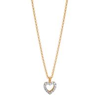 Collier 375/9 K Gelbgold Zirkonia Herz 38-42 cm verstellbar-610393