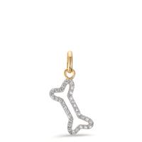 Anhänger 375/9 K Gelbgold Zirkonia Knochen-610399