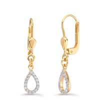 Pendant d'oreilles Or jaune 9K Zircone-610410