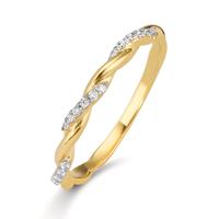 Bague Or jaune 9K Zircone 18 Pierres-610414