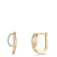 Créoles à charnières Or jaune 9K Zircone-610418