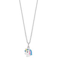 Chaînette avec pendentif Argent Rhodié Licorne 36-38 cm-610426