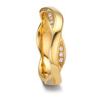 Partnerring 750/18 K Gelbgold Diamant 0.09 ct, 18 Steine, tw-vsi-610503
