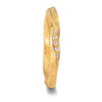 Partnerring 750/18 K Gelbgold Diamant 0.075 ct, 15 Steine, tw-vsi-610505