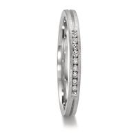 Partnerring 950 Platin Diamant 0.075 ct, 10 Steine, w-si-610507