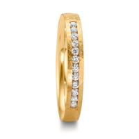 Partnerring 750/18 K Gelbgold Diamant 0.18 ct, 12 Steine, w-si-610509