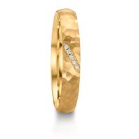 Partnerring 750/18 K Gelbgold Diamant 0.02 ct, 4 Steine, w-si-610521