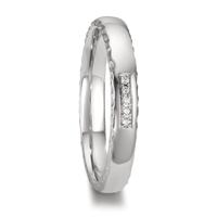 Partnerring 950 Platin Diamant 0.02 ct, 5 Steine, w-si-610523