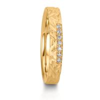 Partnerring 750/18 K Gelbgold Diamant 0.063 ct, 7 Steine, w-si-610527