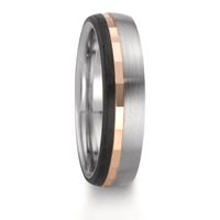 Partnerring Edelstahl, 375/9 K Rotgold-610534