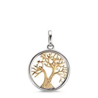 Pendentif Or jaune 9K, Or blanc 9K Arbre de la vie Ø14 mm-610582