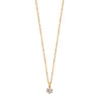 Collier Or jaune 18K Diamant 0.03 ct, w-si 42-45 cm-610599