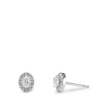 Clous d'oreilles Or blanc 18K Diamant 0.58 ct, w-si-610606