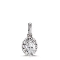 Pendentif Or blanc 18K Diamant 0.28 ct, w-si-610612