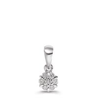 Pendentif Or blanc 18K Diamant Ø4 mm-610616