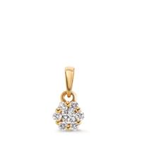 Pendentif Or jaune 18K Diamant 0.10 ct, 7 Pierres, w-si Ø4.5 mm-610619
