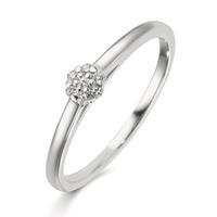Bague Or blanc 18K Diamant 0.06 ct, 7 Pierres, w-si-610623