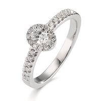 Bague Or blanc 18K Diamant 0.37 ct, w-si-610624