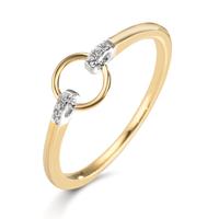 Fingerring 375/9 K Gelbgold Zirkonia 6 Steine-610625