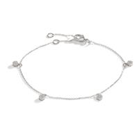 Bracelet Or blanc 18K Diamant 0.24 ct, 28 Pierres, w-si 16-19 cm-610627