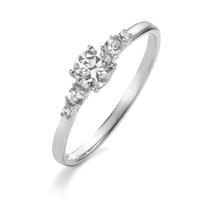 Bague Or blanc 9K Zircone-610744