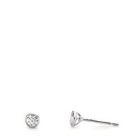 Clous d'oreilles Or blanc 18K Diamant 0.24 ct, 2 Pierres, w-si Ø4 mm-610754