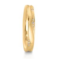 Partnerring 750/18 K Gelbgold Diamant 0.033 ct, 12 Steine, w-vsi-610800