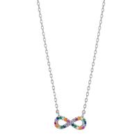 Collier Argent Zircone coloré Rhodié Infini 42-45 cm-611128