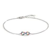 Bracelet Argent Zircone coloré Rhodié Infini 16-20 cm-611129