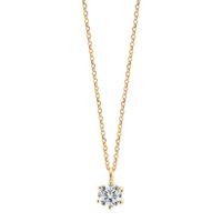 Collier Or jaune 18K Diamant 0.20 ct, w-si 42-45 cm-612200