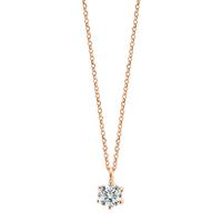 Collier Or rouge 18K Diamant 0.20 ct, w-si 42-45 cm-612201