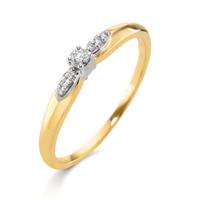 Bague Or jaune 18K, Or blanc 18K Diamant 0.07 ct, w-si-612214