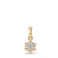 Pendentif Or jaune 18K Diamant 0.08 ct, 10 Pierres, w-si Ø4.5 mm-612219