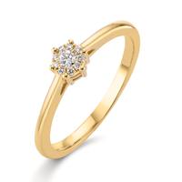 Bague Or jaune 18K Diamant 0.08 ct, 10 Pierres, w-si-612220