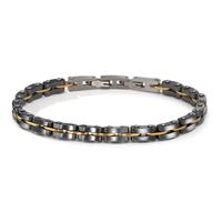 Bracelet Acier inoxydable, Céramique jaune PVD 19.5-21.5 cm-612337