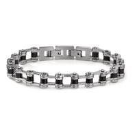 Bracelet Acier inoxydable noir PVD 21-22.5 cm-612353