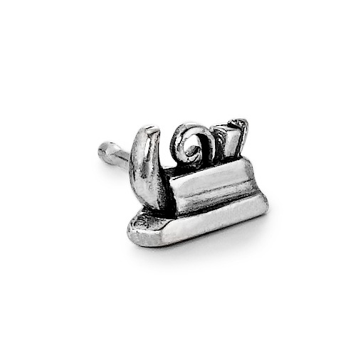 Clous d'oreille à l'unité Argent Patinée Rabot-112857