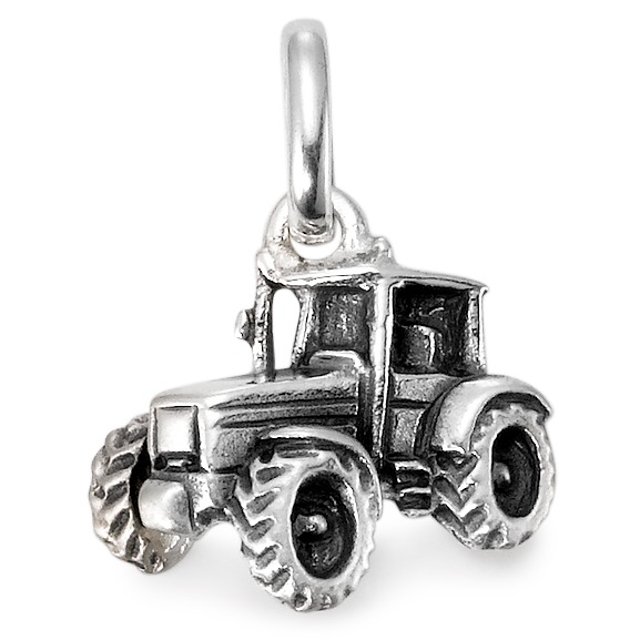 Anhänger Silber patiniert Traktor-113600